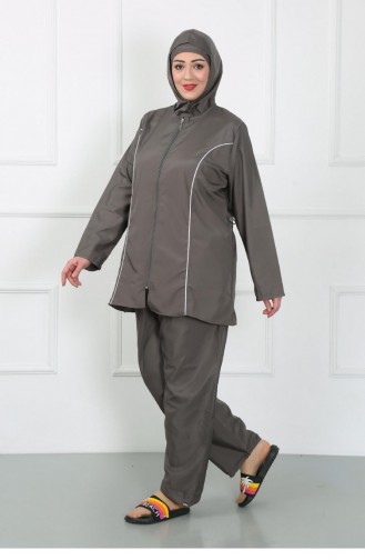 Akbeniz Plus Size Hijab Großer Badeanzug Geräuchert 44010 4624