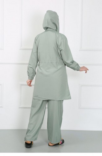 Akbeniz Plus Size Hijab Swimsuit Water Green 44020 4625