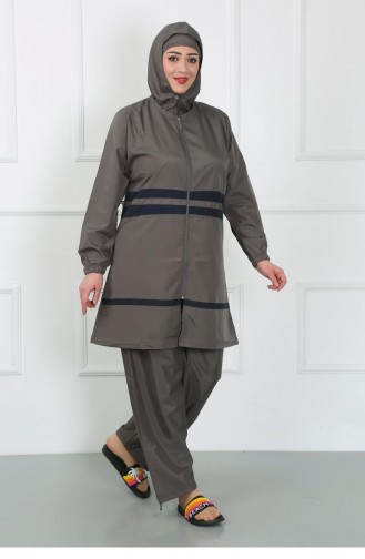Akbeniz Plus Size Hijab-badpak Gerookt 44020 4629