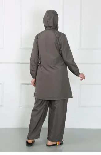 Akbeniz Hijab-Badeanzug In Übergröße Geräuchert 44020 4629