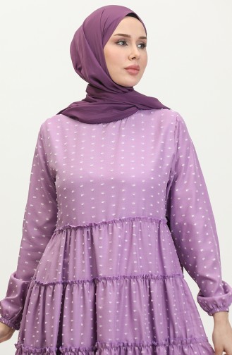 Robe Superposée à Motifs 0371-01 Lilas 0371-01