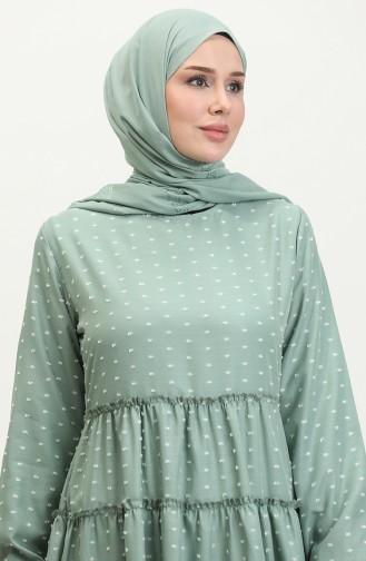 Patterned Layered Dress 0371-04 Green 0371-04