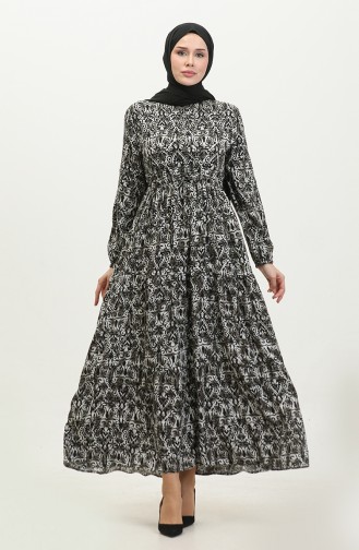 Robe Viscose Colorée 0376-03 Noir 0376-03