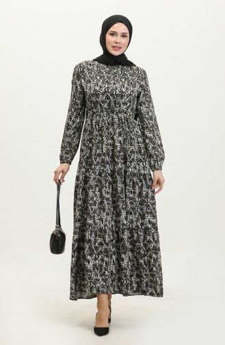 Robe Viscose Colorée 0376-03 Noir 0376-03