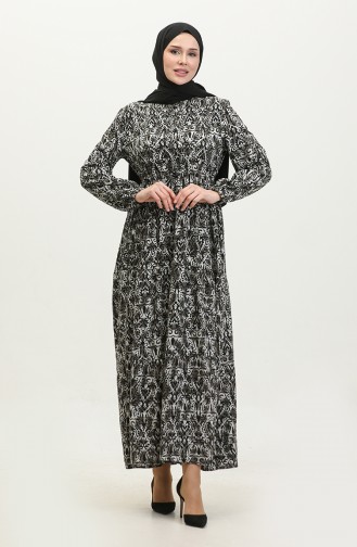 Robe Viscose Colorée 0376-03 Noir 0376-03
