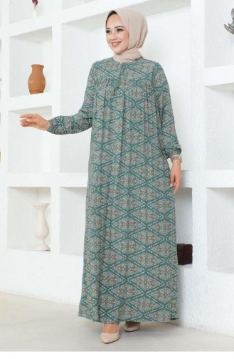 7101Sgs Robe Viscose Robe Vert 16964