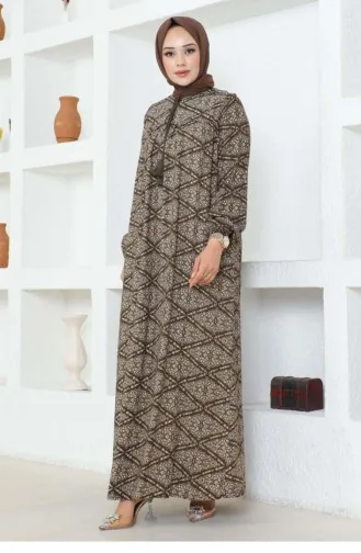 7101Sgs Robe Viscose Robe Kaki 16968