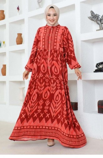 7105Sgs Ethnic Pattern Viscose Dress Tile 17014
