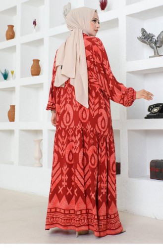 7105Sgs Ethnic Pattern Viscose Dress Tile 17014