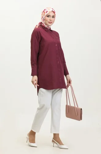 Buttoned Tunic 4820-07 Plum 4820-07