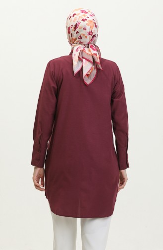 Buttoned Tunic 4820-07 Plum 4820-07