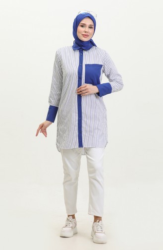 Striped Garnished Tunic 4821-01 Saks 4821-01