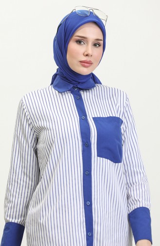 Striped Garnished Tunic 4821-01 Saks 4821-01