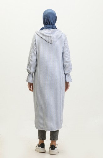 Striped Hijab Cape 0137-03 Blue 0137-03