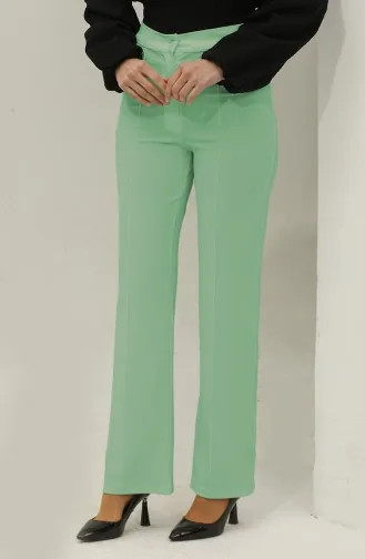 Cıma Pantalon Classique Détaillé 10012-06 Çağla Vert 10012-06