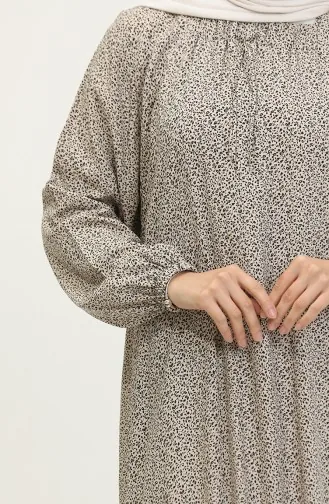 Robe Longue De Tous Les Jours Pour Femmes Grande Taille Motif Croustillant Pour Mère 8408 4 Pierres 8408-4.Taş