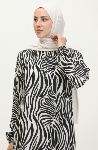 فستان نسائي مقاس كبير للأم مقاس كبير ملابس حجاب زهري 8408 5 أسود 8408-5.siyah