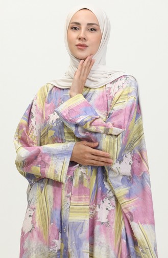 Bat Sleeve Patterned Tunic 0502-01 Pink 0502-01