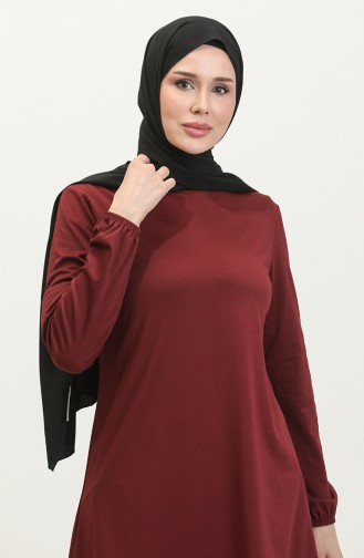 Elastic Sleeve Tunic 8663-06 Dark Plum 8663-06