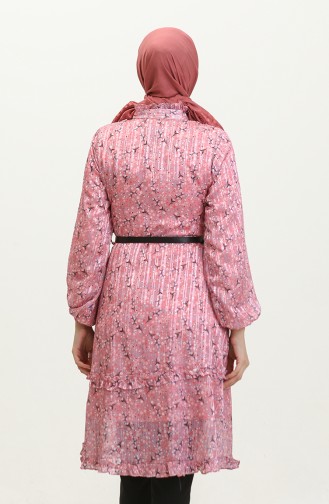 Ruffle Detailed Tunic Pink T1572 893