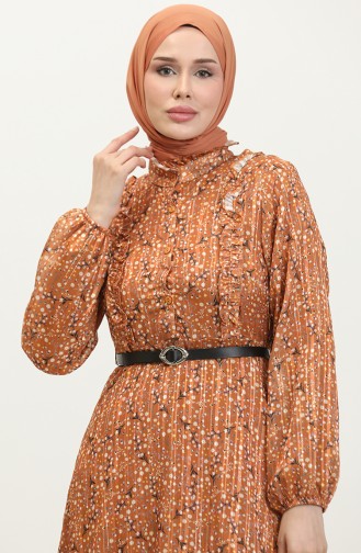 Ruffle Detailed Tunic Tan T1572 894