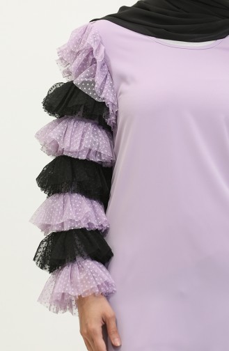 Tunic With Tulle Sleeves Lilac 199 932