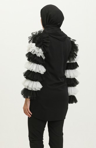 Tunic With Tulle Sleeves Black 199 934