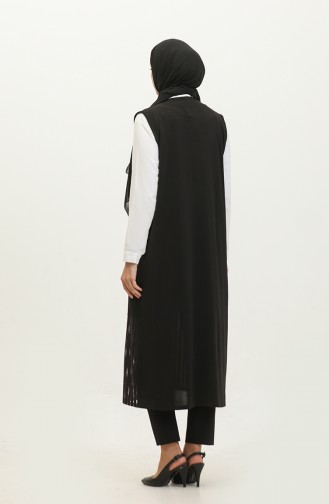Gilet Long Femme Grande Taille Pierre Transparente 7023 Prune 7023.Mürdüm
