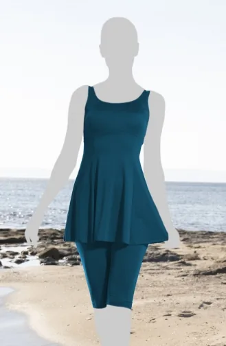 Taytlı Elbise Mayo 22600E-03 Petrol