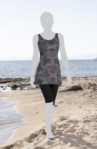 Taytlı Elbise Mayo 23603E-01 Siyah