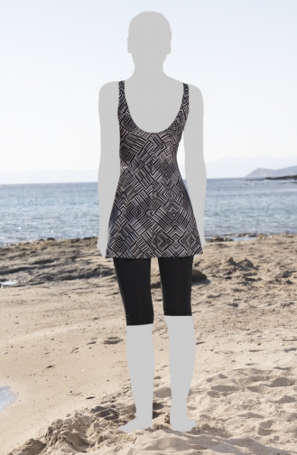 Taytlı Elbise Mayo 23603E-01 Siyah