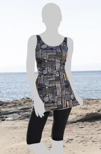 لباس ضيق وملابس سباحة 23604E-01 لون أسود 23604E-01