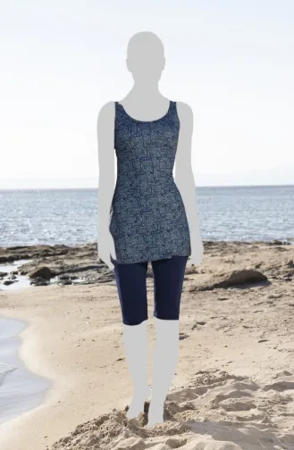 لباس ضيق وملابس سباحة 23611E-01 لون كحلي 23611E-01