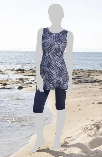 Tights Dress Swimsuit 23703E-02 Navy Blue 23703E-02