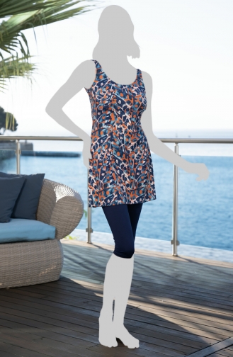 Taytlı Elbise Mayo 24615-01 Lacivert