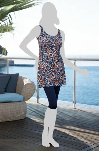 Maillot De Bain Robe Collant 24615-01 Bleu Marine 24615-01