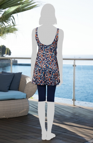 Taytlı Elbise Mayo 24615-01 Lacivert