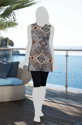 Strumpfhosen-Kleid-Badeanzug 24704-01 Schwarz 24704-01