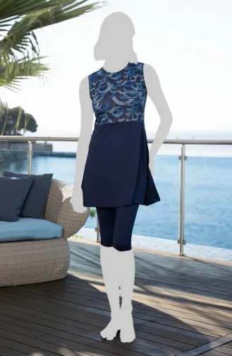 Taytlı Elbise Mayo 24713-01 Lacivert