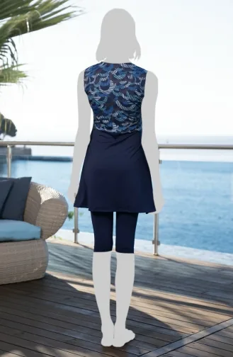 Taytlı Elbise Mayo 24713-01 Lacivert