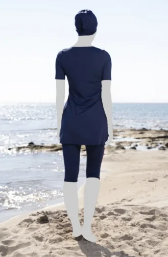 Taytlı Tesettür Mayo 22800E-01 Lacivert
