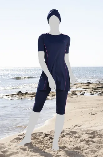 Taytlı Tesettür Mayo 22800E-01 Lacivert