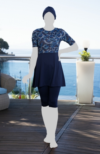 Tights Hijab Swimsuit 24813-01 Navy Blue 24813-01