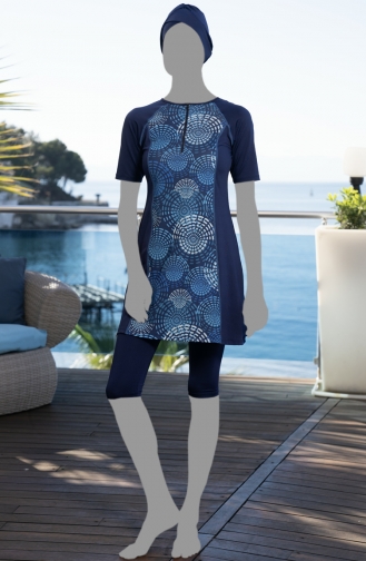 Tights Hijab Swimsuit 24824-01 Navy Blue 24824-01