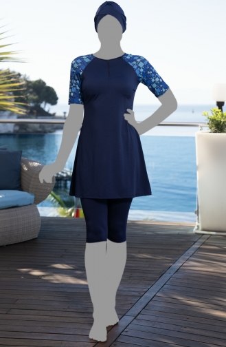 Tights Hijab Swimsuit 24826-01 Navy Blue 24826-01