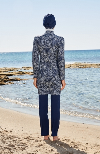 ملابس سباحة للحجاب 23903E-02 لون كحلي 23903E-02