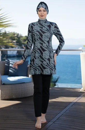 Hijab-Badeanzug 24908-01 Schwarz 24908-01