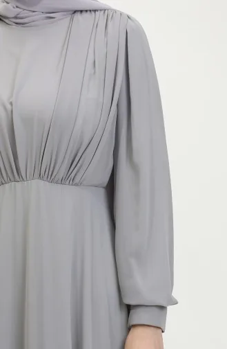 Pleated Evening Dress 5422a-01 Gray 5422A-01