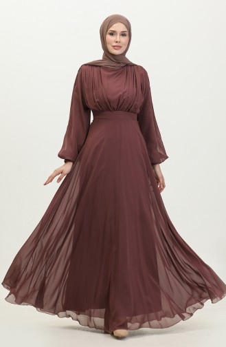 Pleated Evening Dress 5422a-02 Dried Rose 5422A-02