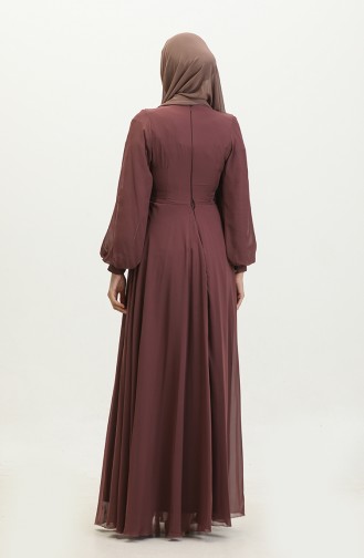 Pleated Evening Dress 5422a-02 Dried Rose 5422A-02